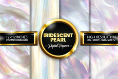 Iridescent Pearl Digital Papers - 04 variations Product Image 1