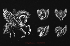 10 Bundle Dark Art Pegasus Creature Horse Wings Legendary Product Image 5