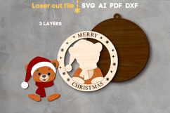 Christmas Bear Sign SVG laser cut files for Glowforge Product Image 3