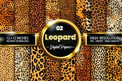 Seamless Leopard Pattern V2 Digital Papers, Leopard Pattern Product Image 1