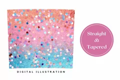 Confetti Tumbler Wrap Design, Ombre Tumbler Sublimation PNG Product Image 3
