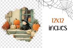 Halloween Pumpkins PNG, Vintage Halloween Pumpkins T-Shirt Product Image 3