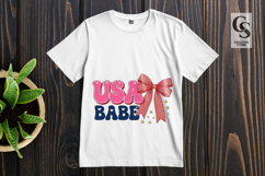 USA Babe Bow Clipart Sublimation PNG Product Image 3