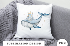 Watercolor Whale Dreams png Product Image 3