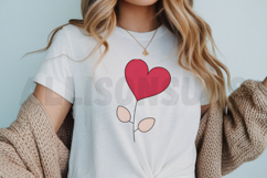 Cute Heart Flower Illustration Simple And Modern For Love Product Image 3