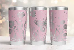 20oz Tumbler laser svg Floral wrap| Wildflowers pattern Product Image 3