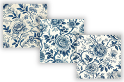 Blue Chinoiserie Toile De Jouy Digital Paper, Vintage French Product Image 5