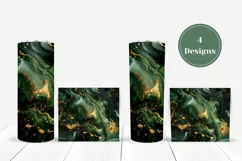 Green Marble Tumbler Wrap Design, Malachite Tumbler Designs Product Image 3