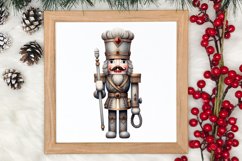 Cute Silver Christmas Watercolor Clipart, Christmas SVG Product Image 3