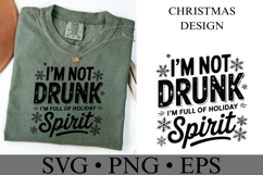 I&#039;m not drunk I&#039;m full of holiday spirit Svg | Shirt Svg Product Image 3