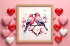 Breeds of Valentine Kissing Birds, Valentine's Day Clipart Product Image 3