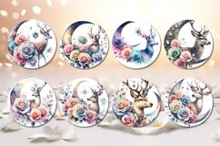 Deer &amp; Moon | 8 Car coaster &amp; key chain sublimation designs Product Image 3