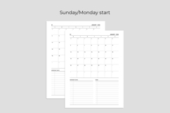 HP Classic 2026 planner spread showing full monthly calendar with dated days