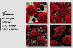 Red Roses Digital Paper Pattern Product Image 3