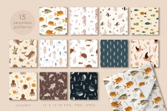 Sea animals seamless pattern, Nautical digital paper set Product Image 3