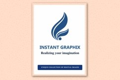 Vertical Floral Frame on Beige Background Product Image 2