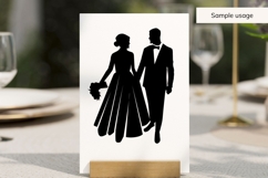 Bride And Groom Walking Silhouette SVG Product Image 3