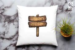 Rustic Wooden Signboard Clipart Sublimation PNG Product Image 3