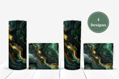 Green Marble Tumbler Template, Malachite Tumbler Designs Product Image 3