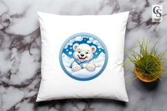 Cute Polar Bear Winter Clipart Sublimation PNG Product Image 3