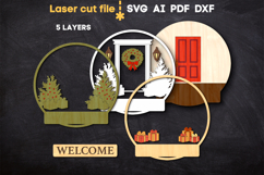 Christmas Welcome Sign SVG laser cut files for Glowforge Product Image 3