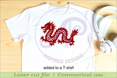 Chinese Dragon wall art sign, SVG file. vector file design 1 Product Image 2