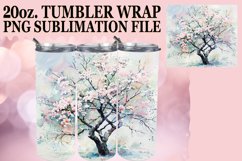Vibrant Tree Watercolor Tumbler Wrap: 20oz Sublimation Product Image 1