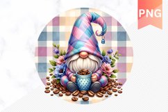 Easter Coffee Gnome Sublimation - Gnome Clipart Design Product Image 1