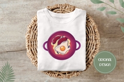 Hand Drawn Frying Pan Illustration, Cartoon Food PNG Product Image 3
