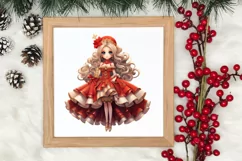 Christmas Blonde Girl Clipart Sublimation, Christmas Clipart Product Image 3