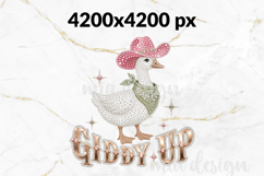 Rhinestone Giddy Up PNG Cowboy Goose Western Sublimation Product Image 2