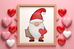 Gnome Watercolor Valentines Clipart, Valentines Clipart Product Image 3