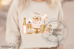 Champagne Wedding Planner PNG Bride Clipart Sublimation Product Image 4