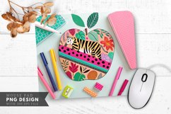 Funky Apple Design Mouse Pad PNG Design Product Image 1
