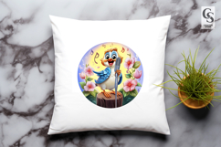 Cute Singing Birds Clipart Sublimation PNG Product Image 3