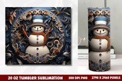 Christmas 20 OZ Tumbler Wrap PNG, Christmas Tumbler Wrap Product Image 3