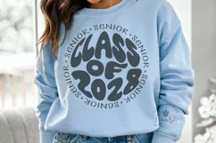 Senior Class of 2028 in the shape of a circle SVG Cut Product Image 1