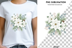 Winter floral wonderland png design for T-shirts Product Image 3