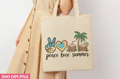 Peace Love Summer PNG, Hello Summer Sublimation PNG Product Image 1