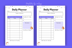 Cute Productivity Daily Planner Template Editable Canva Product Image 3