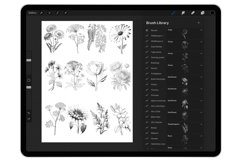 75 Procreate Wildflowers Part - 1 Stamp Brushes Product Image 4