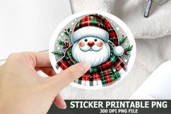 Christmas Santa Sticker| Christmas Sticker PNG Design Product Image 1
