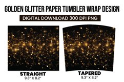 Black Golden Glitter paper tumbler wrap Product Image 3
