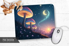 Celestial Starry Mushrooms Mouse Pad PNG Design Product Image 1