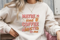 Retro Iced Coffee Sublimation PNG - Maybe Iced Coffee Product Image 3
