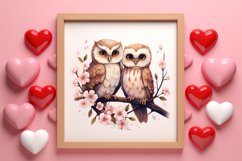 Chibi Owl Valentines Day Clipart and Stickers, Valentines PN Product Image 3
