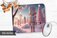Nutcracker Toys in a Winter Wonderland Mouse Pad PNG Product Image 1