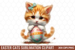 Easter Cats Sublimation Clipart Product Image 1