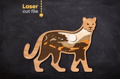 Puma SVG Laser cut file for Glowforge Product Image 3