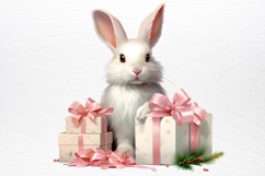 Chirstmas Bunnies Clipart PNG Product Image 2